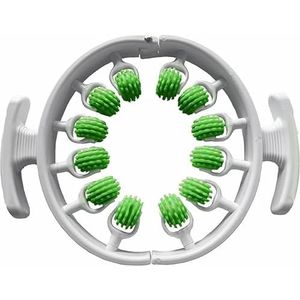Cellulitis massageapparaat, handmatig, 360°-afdekking, anti-cellulitis, massageapparaat, massageroller, roller, comprimeren en strekken, dijen en billen (groen, 1)