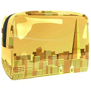 Waterdichte cosmetische tassen, roze blauw paars veelhoekige diamant achtergrond reizen cosmetische tassen, multifunctionele draagbare make-up tassen, reizen cosmetische tas organizer voor vrouwen,