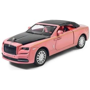 Mini Legering Klassieke Auto Voor Rolls-Royce Schaalmodel 1:32 Speelgoedauto Simulatie Diecasts Speelgoedvoertuigen Geluidsverzameling Speelgoed (Color : Pink)