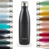Blumtal - Thermosfles 1 L -Thermosfles van Roestvrij Staal - 1 liter - Metalen Fles - Waterdicht - Herbruikbaar - BPA-vrij - voor warme en koude dranken - Zwart Metallic