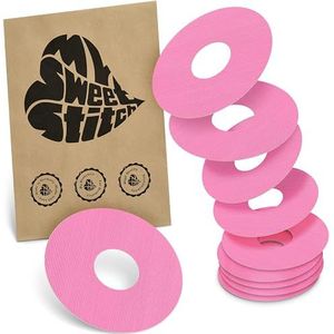 MySweetStitch - 10 x KatheterPatch, Katheterplakker met sterke hechting, Infusiepleister voor insulinepomp-infusieset (bijv. MiniMed, T:slim en Medtronic Guardian), Roze