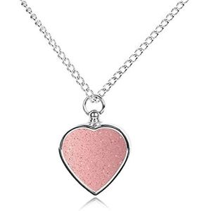 Rose Gold Giltter Hart Urn Ketting voor As Crematie Sieraden Memorial Hanger Keepsake