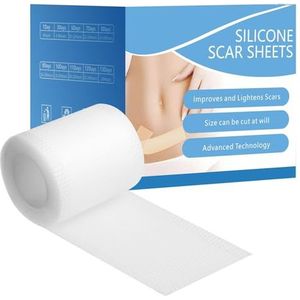 Siliconen littekenvellen 4,1 x 304,8 cm littekentape rol herbruikbare littekenverwijderingsstrips voor chirurgische littekens Keloïden brandwonden