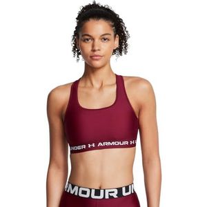 Under Armour Womens Crossback Mid Impact Sportbeha, (625) Kardinaal/Kardinaal/Wit, XL