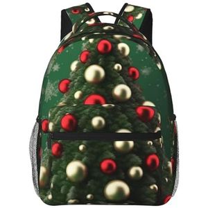 GFLFMXZW Ronde Bal Kerstboom Rugzak Lichtgewicht Laptop Tas Casual Dagrugzak Reizen Rugzakken Voor Vrouwen Mannen, Zwart, One Size, Reizen Rugzakken