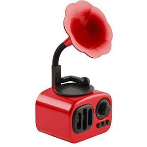 NABO Retro Mini (Wireless Audio Streaming Luidspreker, inclusief microfoon, rood)