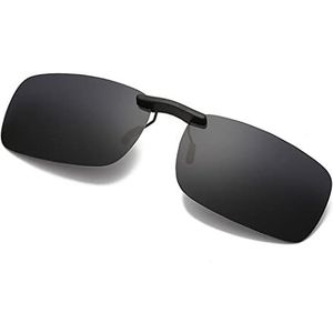 DAUCO Zonnebril opzetstuk, gepolariseerde clip-on zonnebril voor heren, clip-on zonnebril, brilclip, Type1, Eén maat