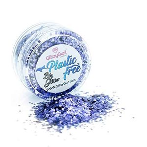 Biologisch afbreekbare glitter, 100% plasticvrij, veganistisch, dierproefvrij (paarse bloem)