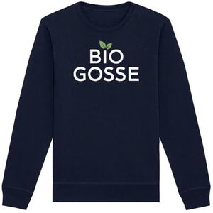 Bio Gosse sweatshirt, uniseks, bedrukt in Frankrijk, 100% biologisch katoen, cadeau voor verjaardag, grappig, origineel, Marineblauw, 3XL