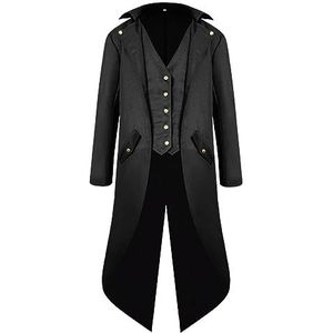 Steampunk gotische jas | Vintage Victoriaanse slipjas,Halloween-uniform voor toneelshow, maskerade, circus, verkleedfeest en bal Aibyks