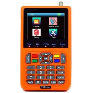 Satellietzoeker, V9 Finder HD Satellite Finder DVB S2 Digital H.265 Full 1080P Ingebouwde 3000mAh Batterij FTA 3.5"" LCD Sat Finder Multifunctionele Digitale Satellietmeter (Color : Other, Size : Plu