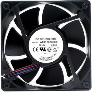 LMNCBVYA AFB12038SHE 12V 2.0A 120mm Silent Cooling Fan for PC Chassis | 3-Wire Design