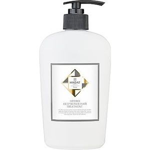 Hadat Hydro Deep Repair Hair Treatment, 500 ml: herstelt beschadigd haar, hydrateert en beschermt beschadigd haar met macadamia-olie en gehydrolyseerd collageen.
