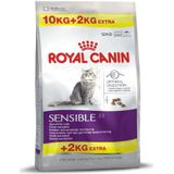 Royal Canin Feline Sensible 33, 10 + 2 kg gratis, per stuk verpakt (1 x 12 kg verpakking)