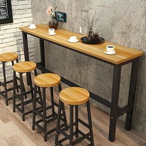 Moderne Houten Bar Tafel, Rechthoek Console Sofa Tafel, Console Tafel, Smalle Tafel Eettafel voor Woonkamer, Eetkamer, Keuken, Gang, Stevige Eenvoudige Montage (Color : A, Size : 100 * 40cxm)