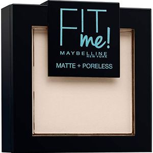 Maybelline New York FIT ME poeder zonder poriën, mat en poriënvrij, 100% warm ivoor