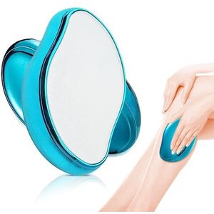 Nano hair remover, crystal hair remover, hair removal stone, hair remover for men and women, crystal eraser, no need to shave (blue)