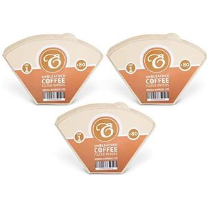 ZORVYN Koffiefilter 101 ongebleekt 50 stuks bruin papieren filter