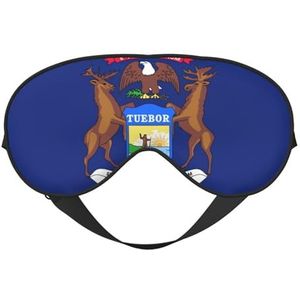 sttung Michigan State Flag Print Travel - Friendly Sleep Soft Eye Mask: Compact, lichtgewicht, verstelbare riem