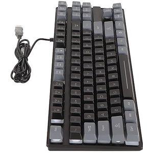 Airshi Bekabeld toetsenbord, 87 toetsen, coole lichteffecten, mechanisch gamingtoetsenbord, stijlvol gaming-toetsenbord