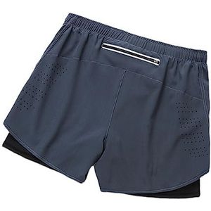 Atletische Shorts, Ontwerp met Kleine Gaatjes, Ademende Gymshorts voor Sporten voor Volwassenen (XL)