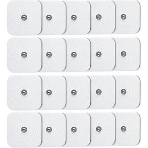 QUEAMBLER 20 stuks elektroden voor elektrode-stimulatoren, elektrodenpads voor spierstimulatie TENS/EMS elektronisch pulsmassageapparaat