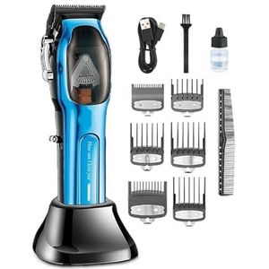 Tondeuse voor mannen, tondeuse krachtige tondeuse elektrische kappersmachine, metalen schelp, kappersschaar voor mannen, opladen via USB