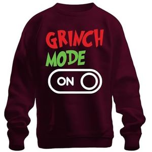 Grinch Fashion On kerstoutfit - Kerstmis Xmas unisex kersttrui, bordeaux, L