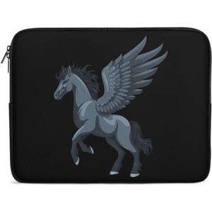 Pegasus Zwart Paard Laptop Sleeve Tas Shockproof Notebook Computer Pocket Tablet Draaghoes