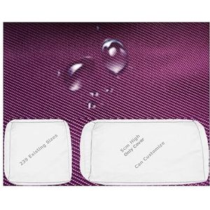 Terras Kussenhoes 20x20 12x12 24x24 Op Maat Bankkussenhoezen Met Rits Vervangende Kussen Hoezen Voor Caravan Zitkussen Bankkussen Erker Hoes 5cm Hoogte 88% Waterdicht(Violet,55x45 cm)