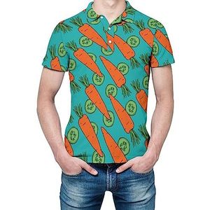 Carrots And Cucumbers heren shirt met korte mouwen golfshirts regular fit tennis T-shirt casual business tops