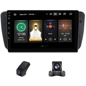 Autoradio geldt voor SEAT Ibiza 6J IV 4 2008-2015 9inch Touchscreen Navi met Wireless Carplay Android Auto,RDS DSP GPS 2 DIN Radio Android Bluetooth WiFi FM/RDS Achteruitrijcamera(C10)