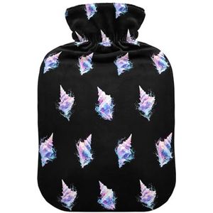 LI ZHI XIN De Warmwaterkruik van pvc met het Patroon van de Fluweel Dekking 1L 2L Klein Middelgroot