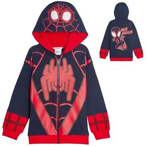 Kids Spidey and His Amazing Friends Hoodie Dress Up Hooded Rits Jassen Miles Morales Ghost Spider of Spidey, Miles Morales Spin, 4-5 Jaren