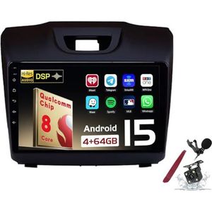 Android 15 Autoradio Sat Navi voor C-hevrolet S10 DMAX (2015-2018) 9 Inch Touchscreen Multimedia Speler met Draadloze Carplay GPS Navigatie FM RDS Bluetooth 5G-WiFi SWC DSP,M100s