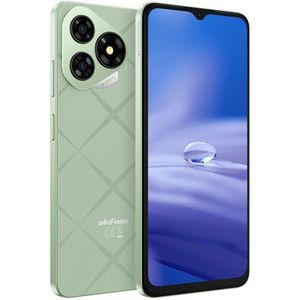 Ulefone 4G mobiele telefoon Android 14 Note 19, sleuf voor 3 kaarten, Octa-Core 6 GB + 32 GB (512 GB extern), Dual-SIM, 6,56 inch HD+, camera 8 MP + 5 MP, 5000 mAh, GPS-gezichtsontgrendeling, groen