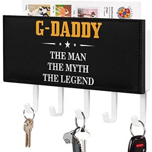 G-daddy The Man The Myth The Legend Sleutelhouder voor muur met 5 Haken Brief Kapstok Home Decor Keuken Slaapkamer Kantoor