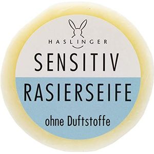 Gevoelige scheerzeep, zonder geurstoffen, 60 g, van Haslinger
