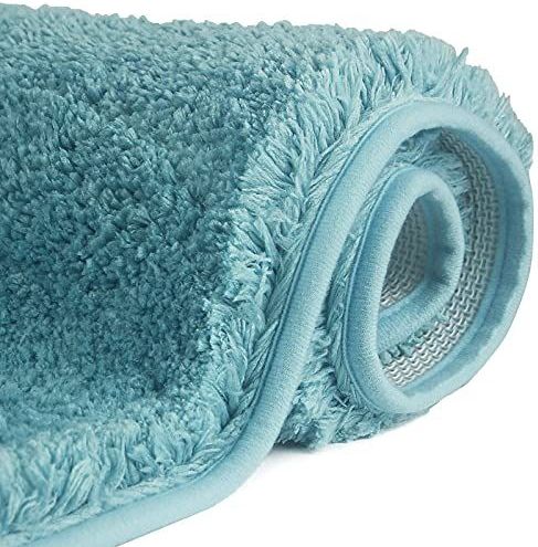 FCSDETAIL Antislip, hoogpolige badmat, machinewasbare badmat met waterabsorberende, zachte microvezels, voor badkuip, douche en badkamer