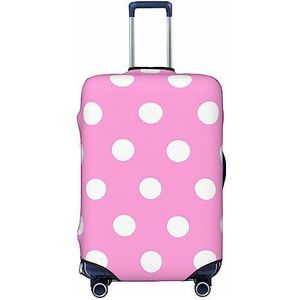 EVANEM Reizen Bagage Cover Dubbelzijdige Koffer Cover Voor Man Vrouw Roze Polka Dots Wasbare Koffer Protector Bagage Protector Voor Reizen Volwassen, Zwart, Medium