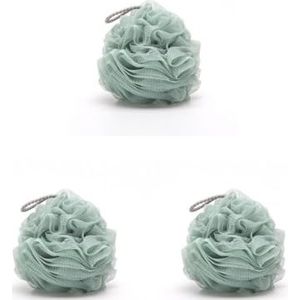 3 Set Bad Ballen Mesh Zachte Exfoliërende Badmassage Spons Handdoek Scrub Bladerdeeg Hydraterende SPA Cleaner Huid Scrubbers Licht, Gazongroen