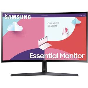 Samsung S36C Essential Monitor S27C366EAU, Curved, 27 inch, VA-paneel, Full HD-resolutie, Eco Saving Plus, AMD FreeSync, 4 ms responstijd, vernieuwingssnelheid 75 Hz, zwart