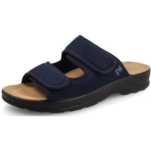 Fly Flot Aldeno Herenslippers van elastisch mesh, met verstelbare klittenbandsluiting en Evopell-voetbed, Blauw, 45 EU