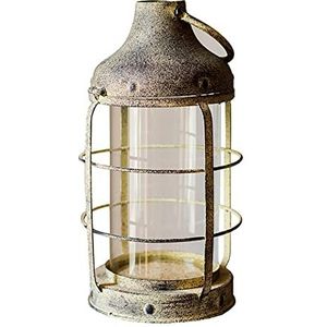 Decoratieve kaarslantaarns, Tuinlantaarns for kaarsen, decoratieve lantaarns, vintage kaarslantaarns, decoratief met handvat, rustiek draagbaar met gesmeed glas