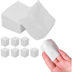 Wattenschijfjes, Wegwerpmake-upverwijdering Wattenschijfjes Gezichtslip- en Oogmake-upverwijderaarpads, Puur Katoen Effectieve Cosmetische Katoenvierkanten (1600PCS)