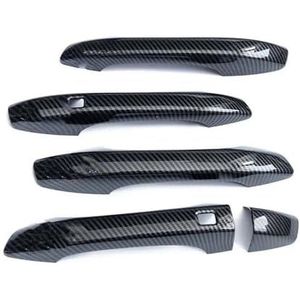 Voor Kia K5 Voor Optima 2021-2023 Auto Exterieur Deurklink Molding Cover Trim Smart Keyhole Decor Auto Buitendeurklink Vervangingstoebehoren(Carbon)