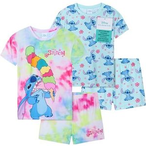 Get Trend Pyjama voor meisjes, set van 2 korte mouwen, pyjamaset voor kinderen, tieners, loungeset, nachtkleding, zacht, comfortabel, nachtkleding als cadeau voor meisjes, Blauwe Stitch, 13-14 jaar