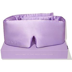 DROWSY Zijden slaapmasker met zachte bekleding voor luxe slaap in totale duisternis (Lavender Haze)