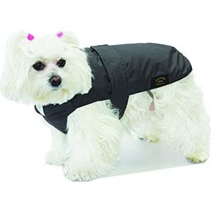 Fashion Dog Hondenjas met imitatiebont voering - Zwart - 90 cm