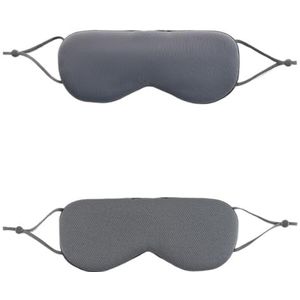 Warm slaapmasker, koud, dubbel gebruik, zacht, zijde, oogbescherming, ondoorzichtig, voor 's nachts, met verstelbare elastische band, reiszonneklep, slaapmasker (grijs, 4 stuks)